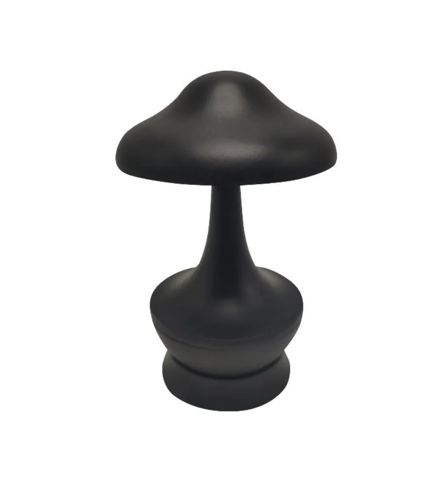 Tumbler mushroom RGB night lamp in white, ABS plastic, 90x160mm, with rechargeable base