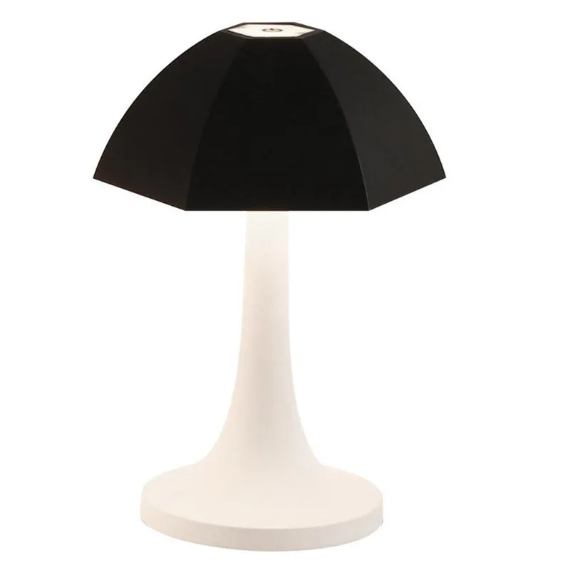 Small umbrella ambience light dimmable charging decorative table lamp in orange with three-colour stepless dimming