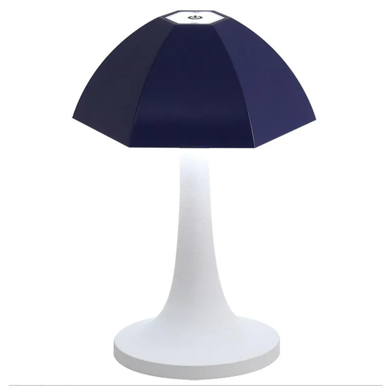 Small umbrella ambience light dimmable charging decorative table lamp in orange with three-colour stepless dimming