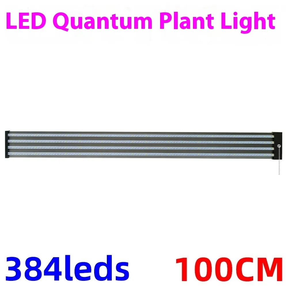 Full spectrum LED grow light bar with 384 lamp beads for indoor succulent and hydroponic plants, PC shell, UK plug