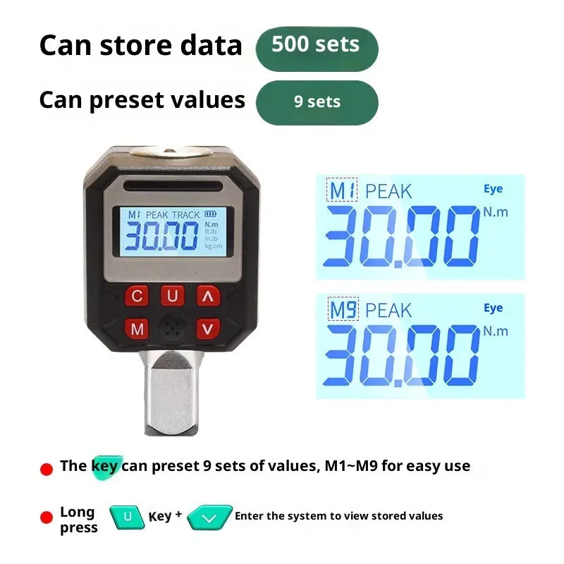 Digital torque meter 17-340 Nm high precision torque tester 6-piece set with digital display