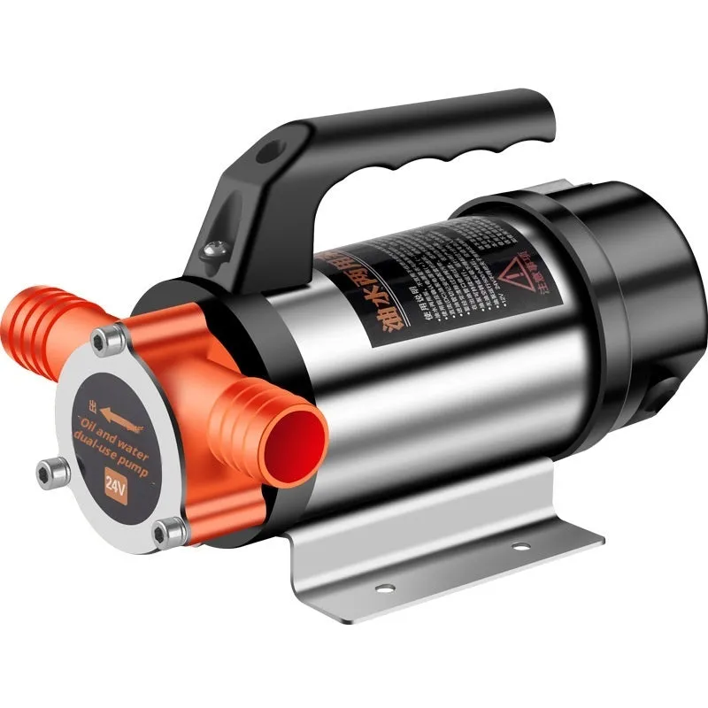 24V DC pumping oil pump with stainless steel pump body for oil-water dual-use fluid transfer