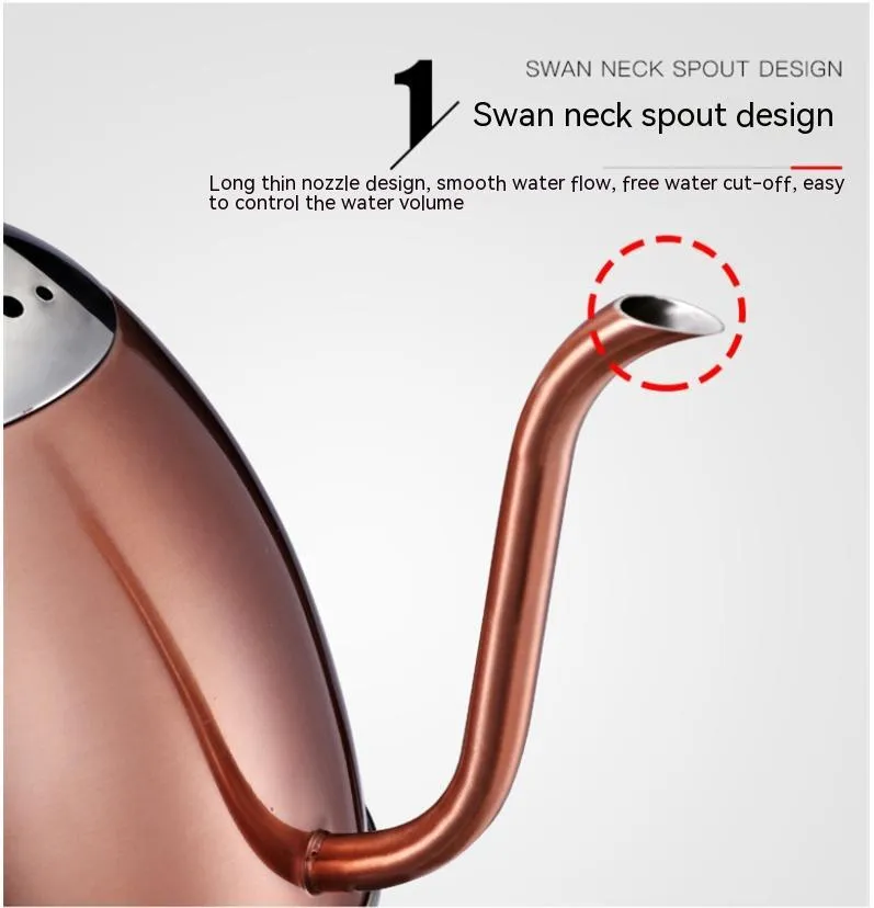 Stainless steel electric kettle with touch controls in gold colour option