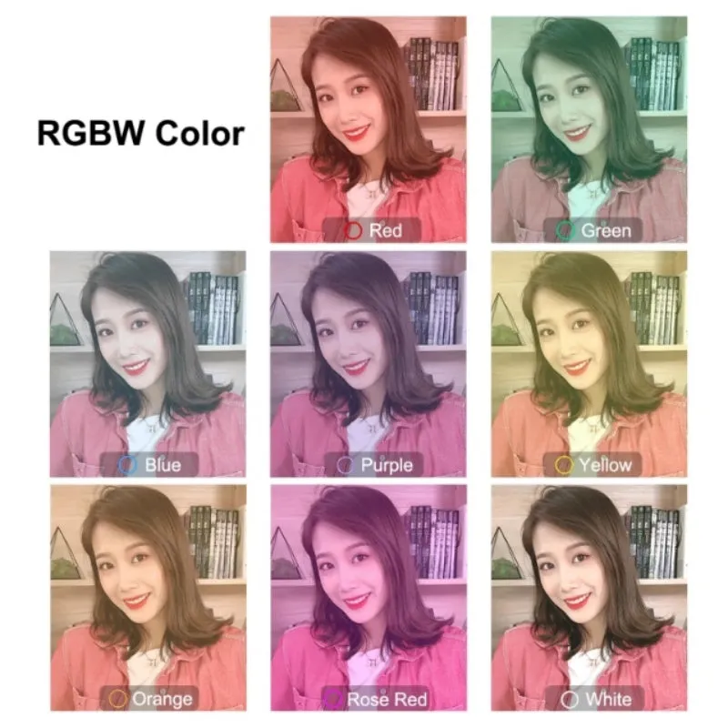 Black dual mobile phone desktop fill light ring beauty selfie bracket with professional flash 16cm