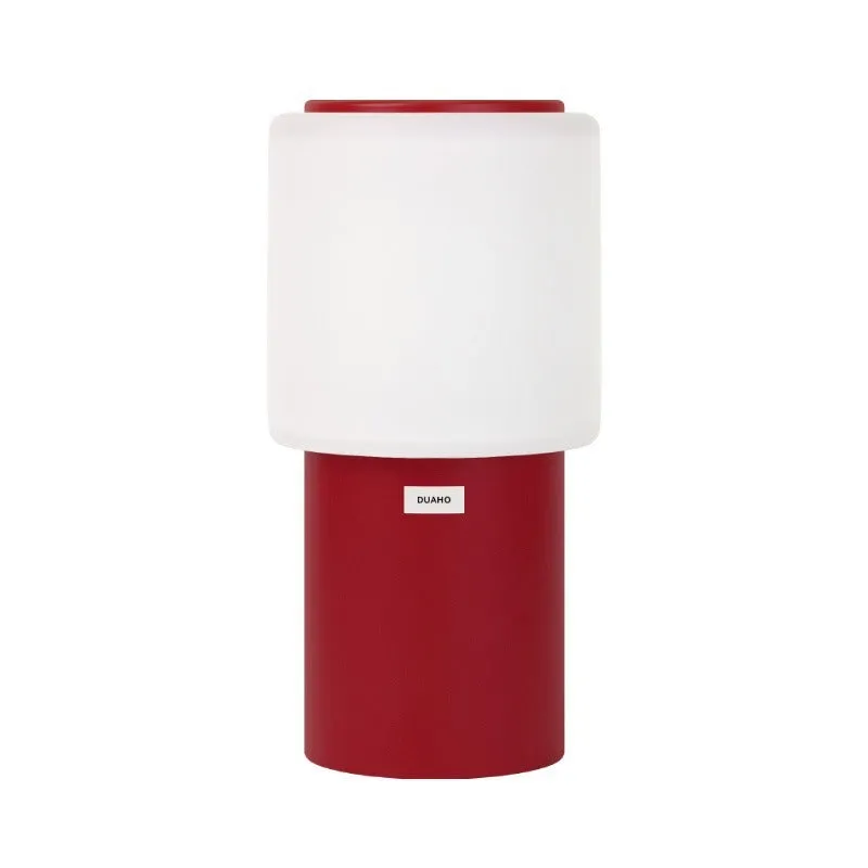 Home Leisure plastic bedside lamp in light luxury silver with USB cable, 95x95x192mm