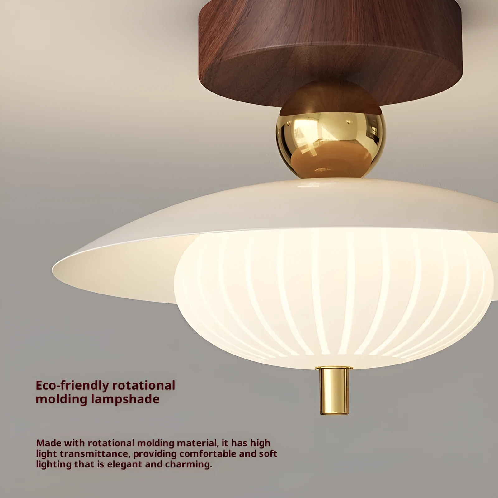 Antique glass ceiling lamp with remote control tricolor light for bedroom modern simplicity style