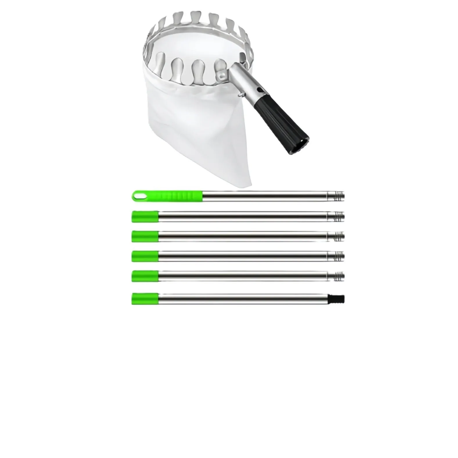 Stainless steel splicing rod fruit-picking device for orchard use with three length options