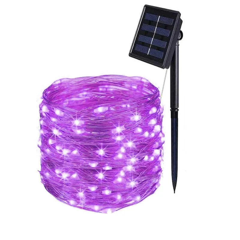 Waterproof solar courtyard Christmas ornamental festoon lamp in orange colour for holiday decoration