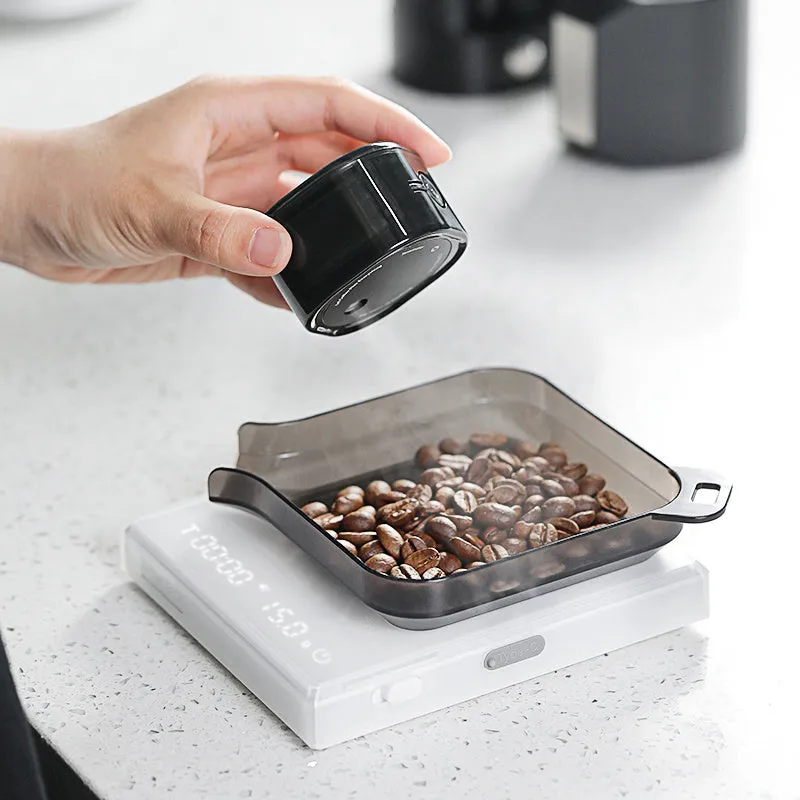 Electric coffee bean sprayer in simple style for anti-fly powder, available in black or silver