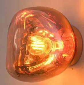Creative retro corridor aisle ambience light in gold finish with warm glow, Alec shell construction