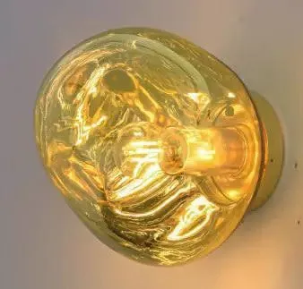 Creative retro corridor aisle ambience light in gold finish with warm glow, Alec shell construction