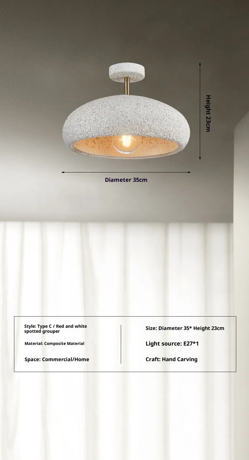 Nordic minimalism balcony light in modern mute style with 35cm plastic shade, Lithosporic White finish