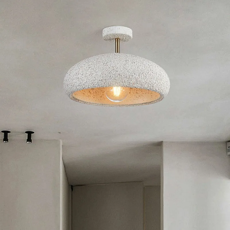 Nordic minimalism balcony light in modern mute style with 35cm plastic shade, Lithosporic White finish