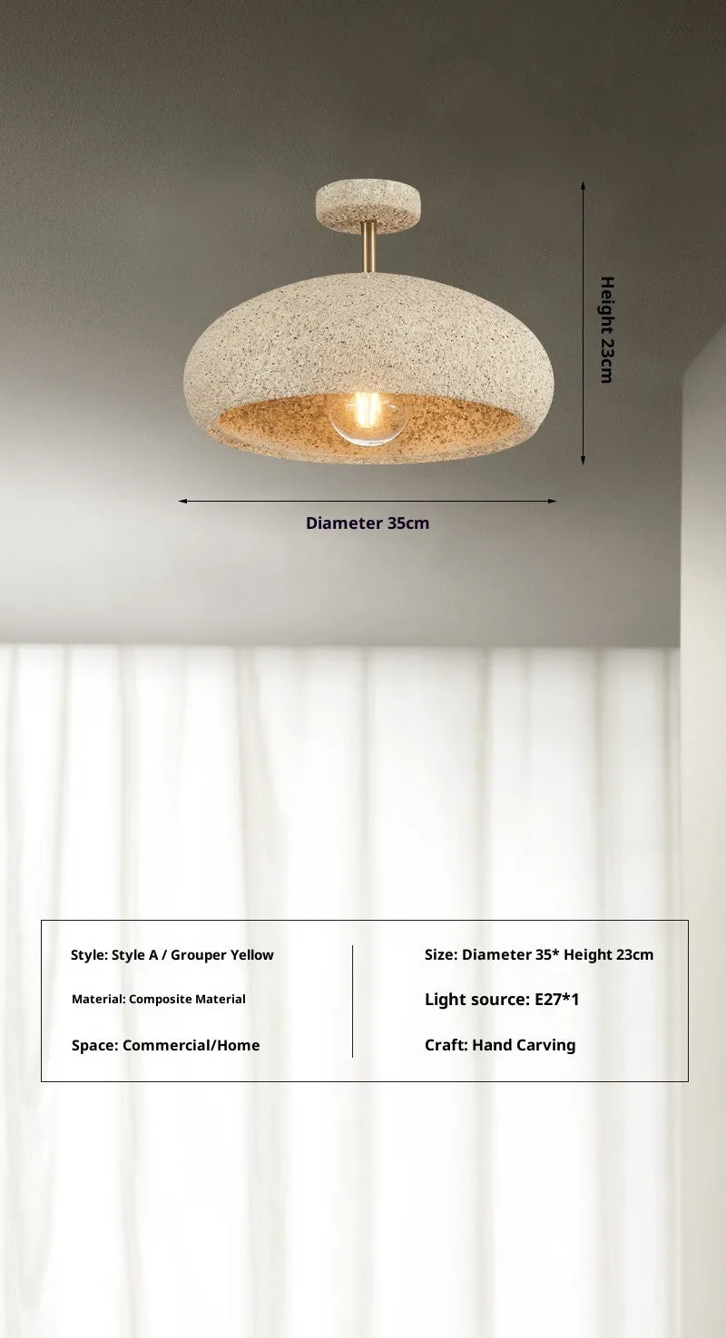 Nordic minimalism balcony light in modern mute style with 35cm plastic shade, Lithosporic White finish
