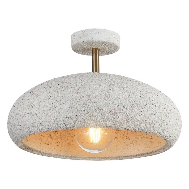Nordic minimalism balcony light in modern mute style with 35cm plastic shade, Lithosporic White finish