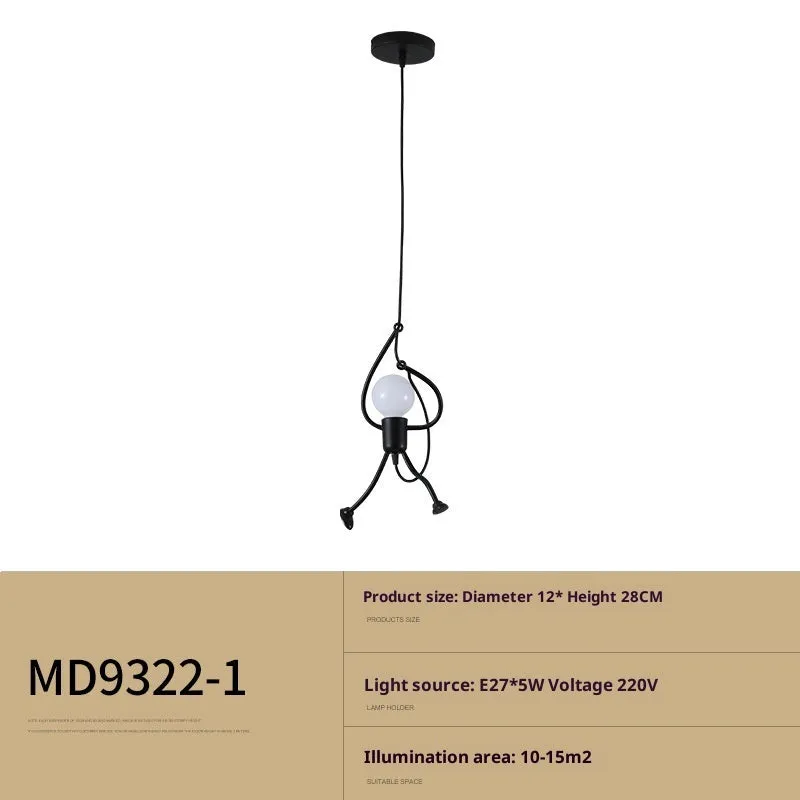 Small iron chandelier with modern simplicity design for restaurant cafe and clothing store decoration