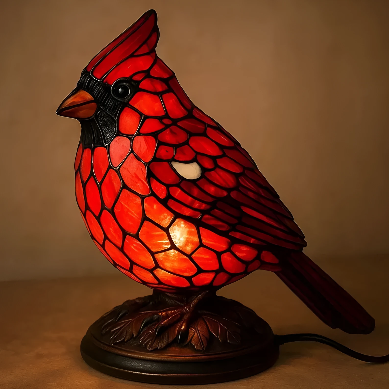 European-style small bird night lamp with USB power, 16x14x8 cm, in yellow bird colour