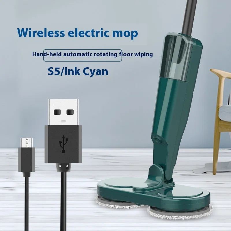 Wireless floor cleaning robot with sweeping and mopping functions in S5 Green colour