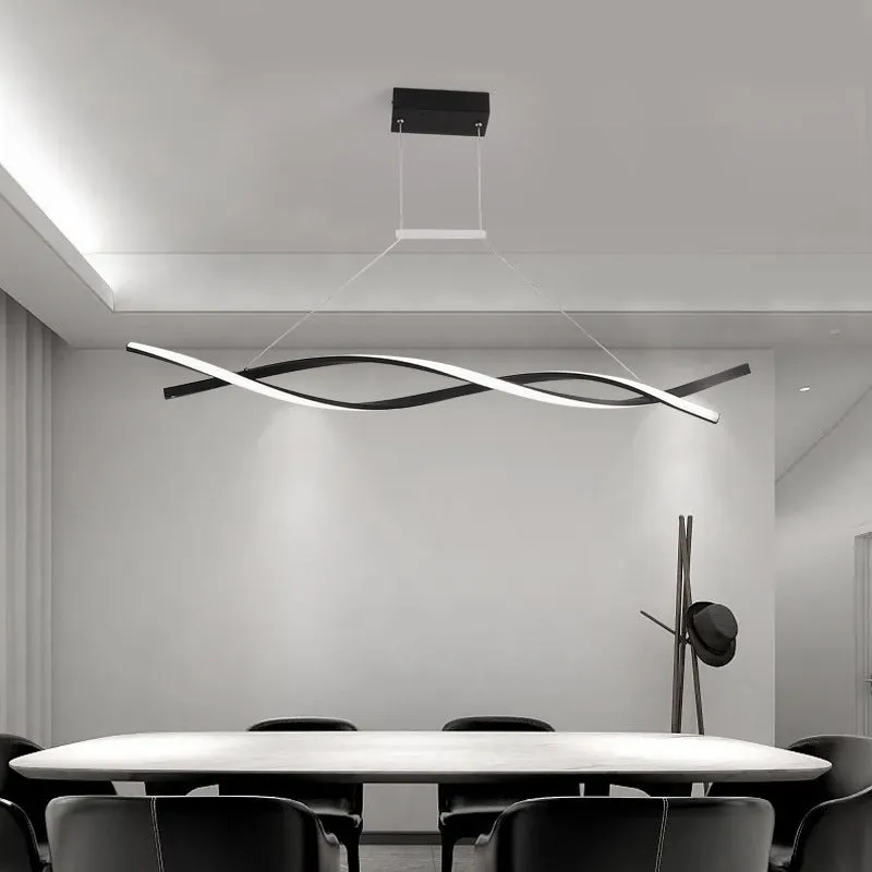 Nordic modern minimalist LED pendant light in gold finish with 32W, for living or dining room