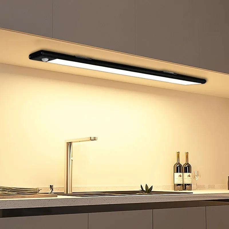 Smart LED strip human sensor light in silver, 30cm, with magnetic and self-adhesive mount for wardrobes