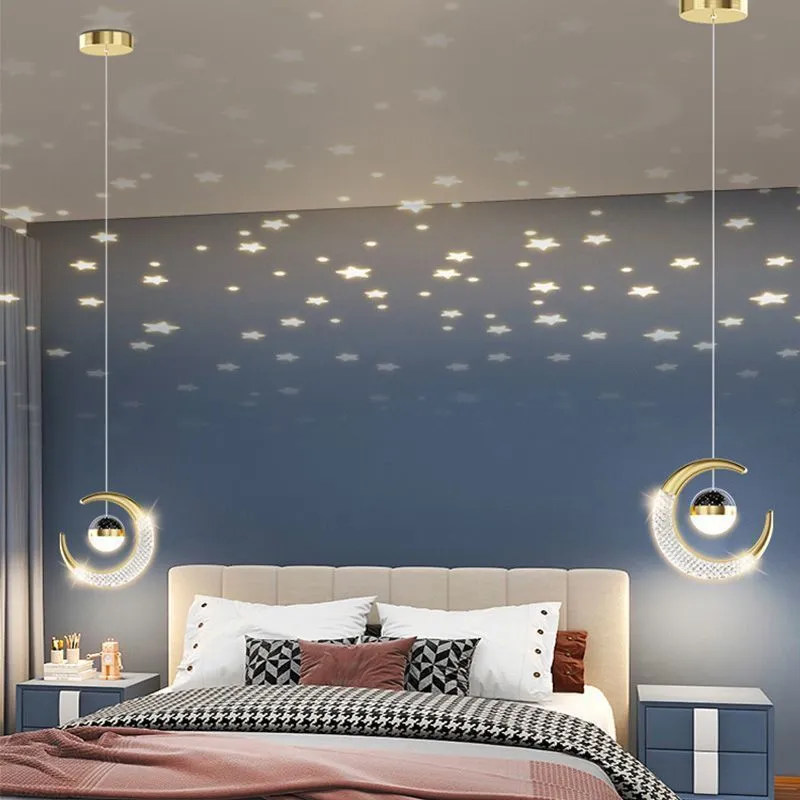 Adjustable pendant light in gold finish with simple modern design for living room or dining room