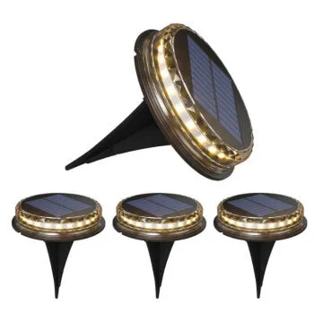 Solar buried light for outdoor lawn and courtyard with 121x121x26mm compact size and AUTO night function