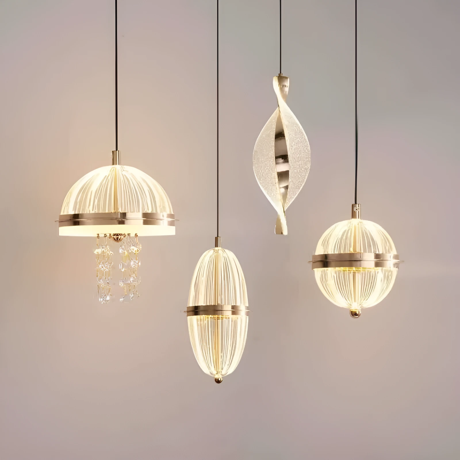 50cm acrylic pendant light three colour options simple modern living room dining room ceiling lamp