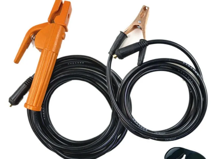 Black 25-metre household welding machine cable with copper and plastic construction