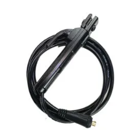 Black 25-metre household welding machine cable with copper and plastic construction