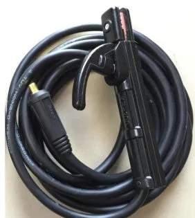 Black 25-metre household welding machine cable with copper and plastic construction