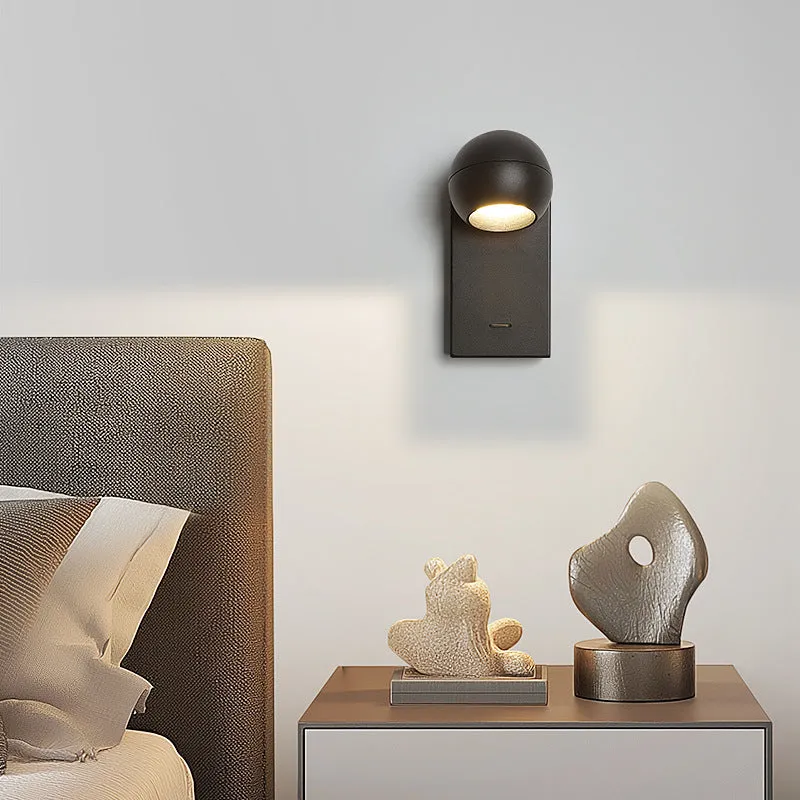 Modern rotatable 7W LED wall lamp in sand white finish for bedside use