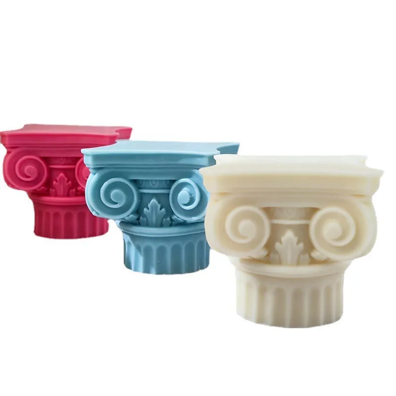 Roman pillar silicone mould for candle making and dessert preparation