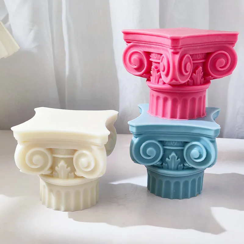 Roman pillar silicone mould for candle making and dessert preparation