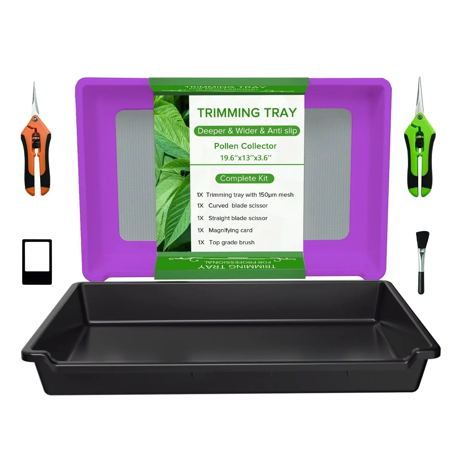 Garden Special shallow cut flower plate pollen tray in plastic and stainless steel for farm use