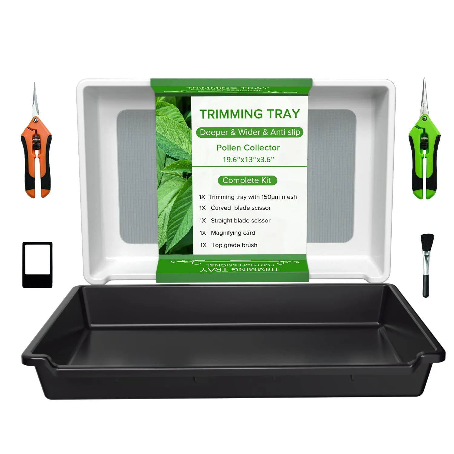 Garden Special shallow cut flower plate pollen tray in plastic and stainless steel for farm use