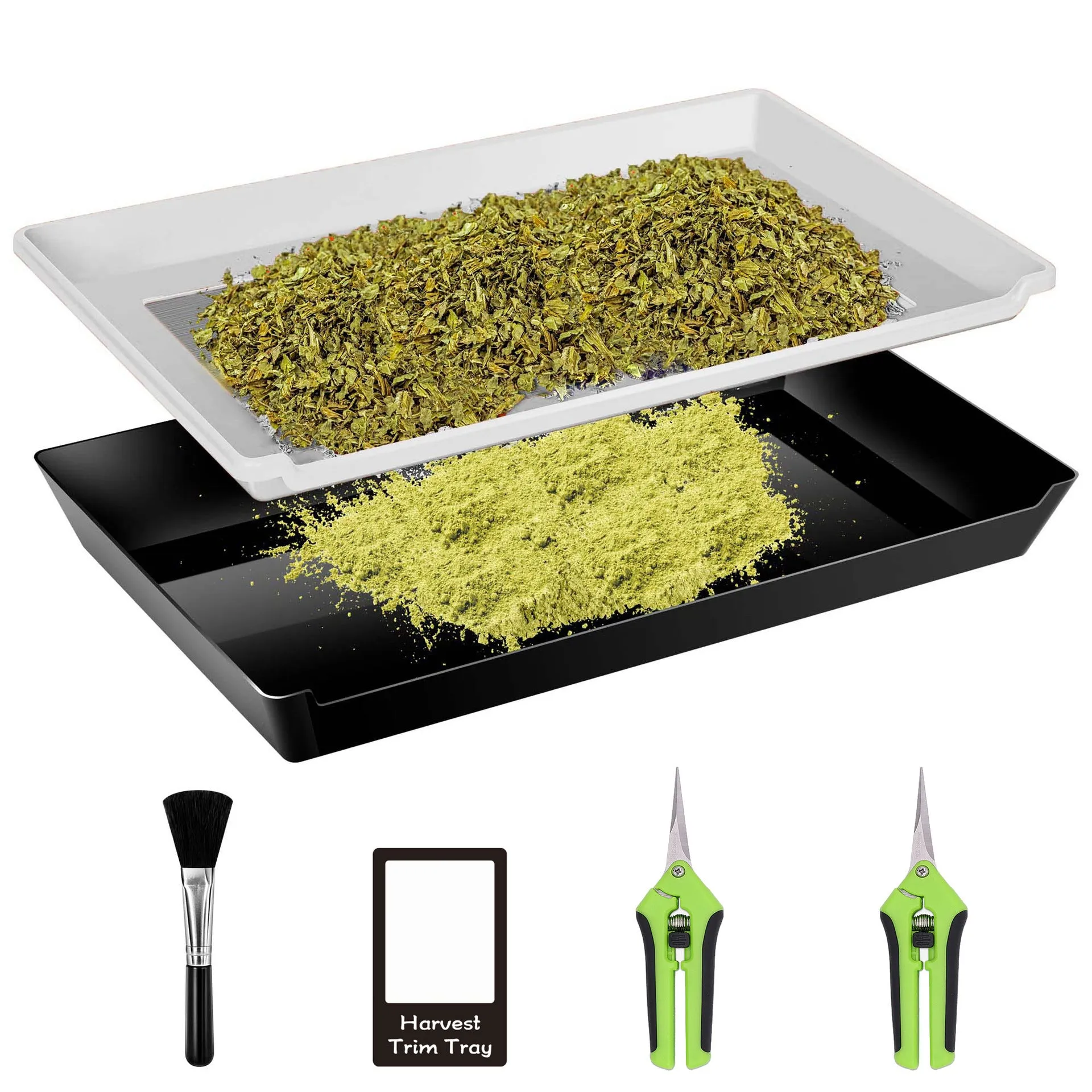 Garden Special shallow cut flower plate pollen tray in plastic and stainless steel for farm use