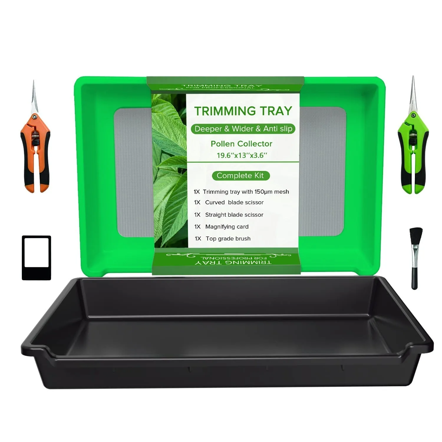 Garden Special shallow cut flower plate pollen tray in plastic and stainless steel for farm use