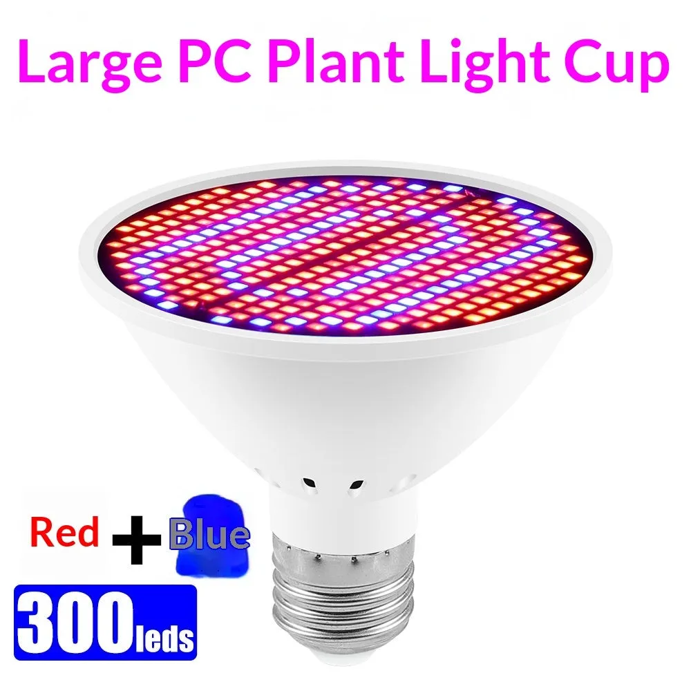Red-blue spectrum plant growth fill light with 126 LED beads in a PC shell
