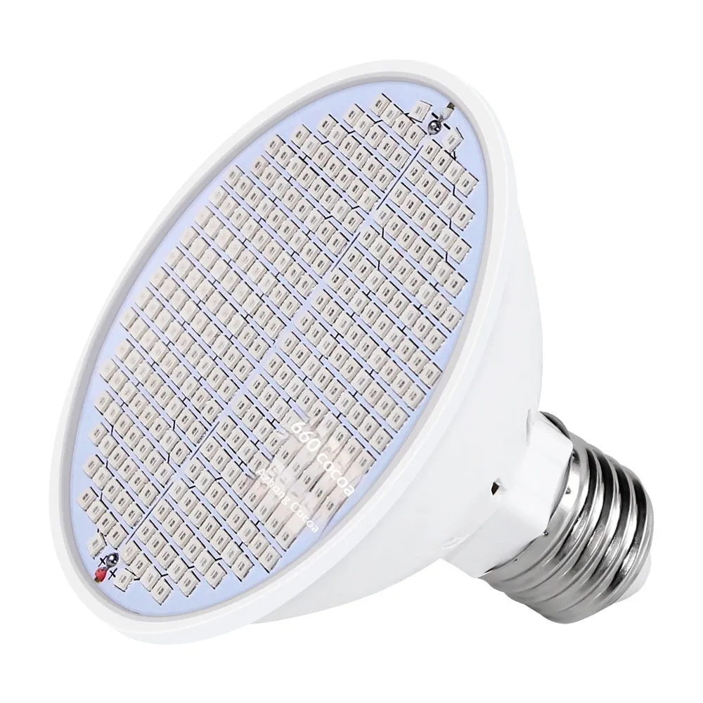 Red-blue spectrum plant growth fill light with 126 LED beads in a PC shell