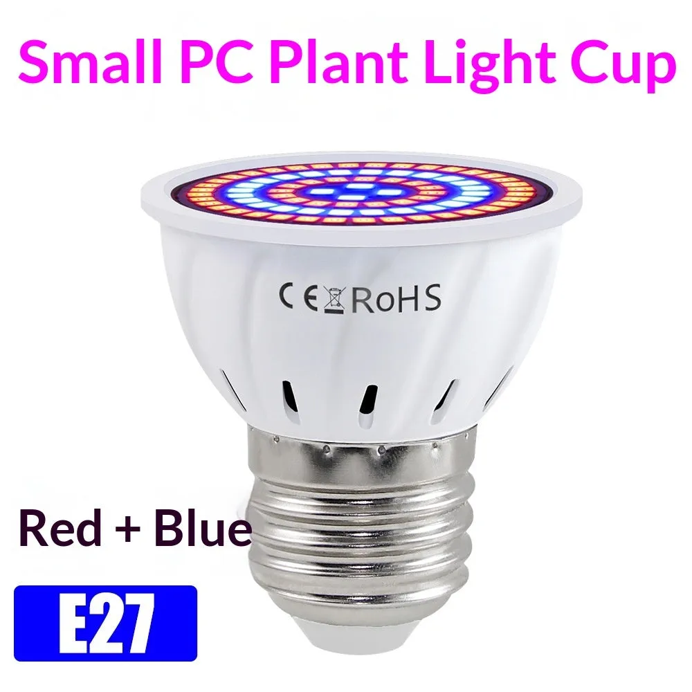 Red-blue spectrum plant growth fill light with 126 LED beads in a PC shell