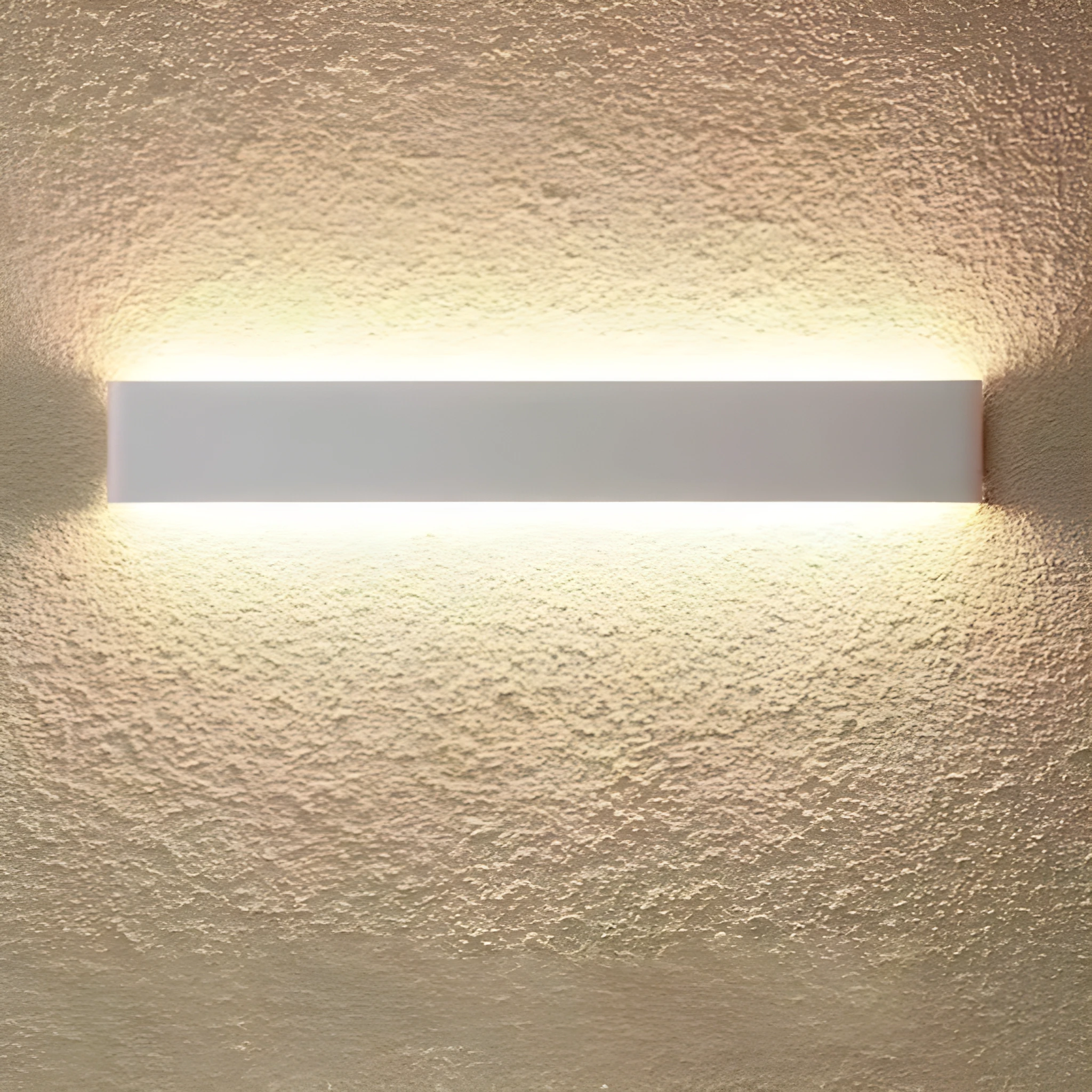 Nordic aluminum strip wall lamp 16cm, 5W warm LED, brushed coffee finish on bedroom wall