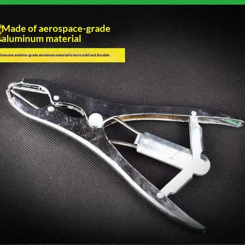Stainless steel expansion clamp tail docking pliers with 100 sheep tail rings for bloodless docking