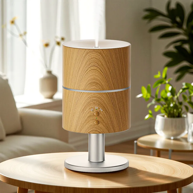 Desk lamp humidifier with ultrasonic silent night light, plastic body, white finish, 0.5L tank