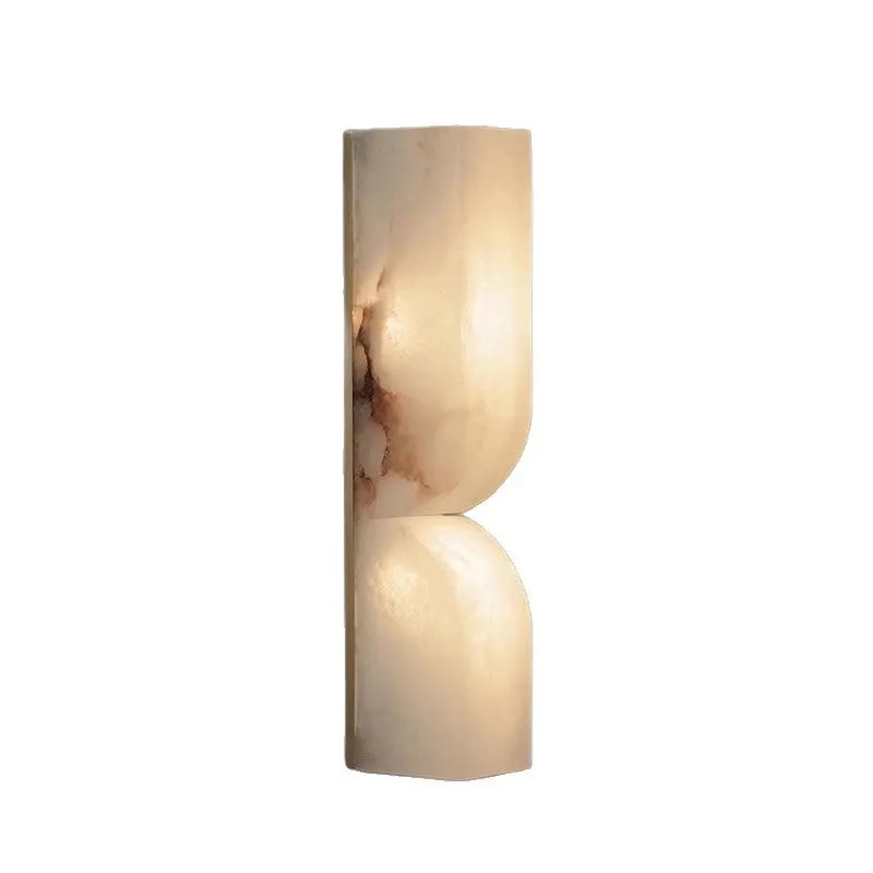 Modern Nordic wall lamp strip with copper construction emitting warm light