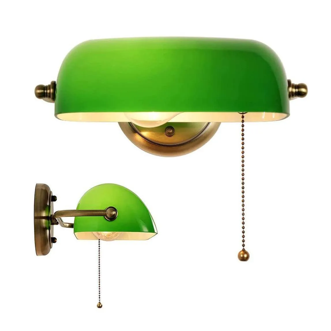 Creative Home American retro decorative wall light in antique blue finish with glass shade