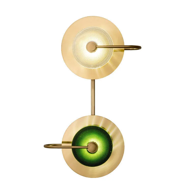 Modern simplicity wall lamp with clear glass shade on wall in living room background