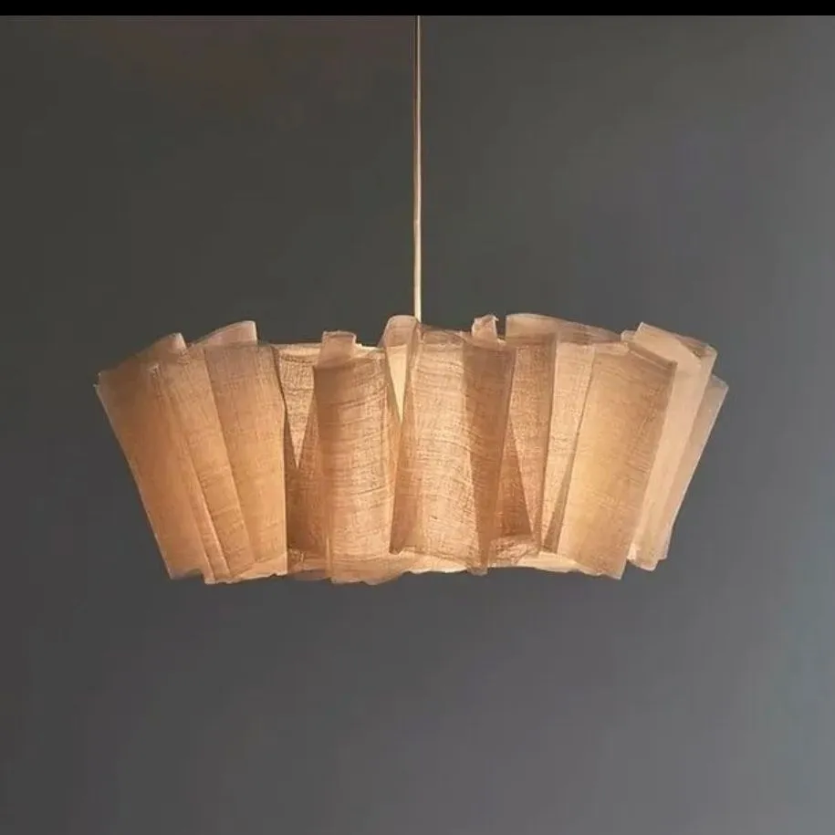Handmade woven rustic Nordic chandelier for living room in three diameter sizes 400 600 800 mm low voltage