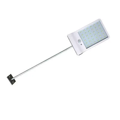 Black and white waterproof solar-powered LED garden light for outdoor use.