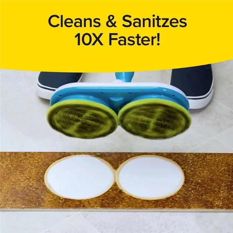 Wireless electric mop handheld cleaner with microfiber polishing and scrubbing pads USB charging