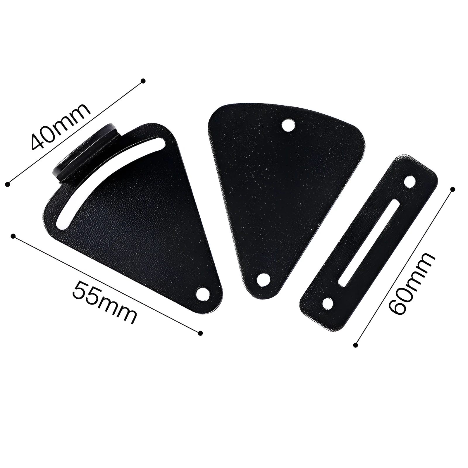 Black stainless steel sliding barn door lock showing S and M size options